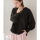 パール付きスリット 裏毛ボリュームスリプルオーバー | ad thie | 詳細画像2 