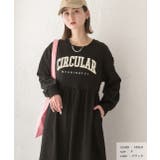 カレッジロゴ 裏毛ギャザー切替ワンピース | ad thie | 詳細画像10