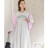 カレッジロゴ 裏毛ギャザー切替ワンピース | ad thie | 詳細画像13