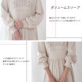 カレッジロゴ 裏毛ギャザー切替ワンピース | ad thie | 詳細画像22