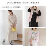 カレッジロゴ 裏毛ギャザー切替ワンピース | ad thie | 詳細画像24
