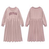 カレッジロゴ 裏毛ギャザー切替ワンピース | ad thie | 詳細画像27