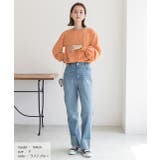 ブラスト加工 ストレート ロールアップストレートデニム | ad thie | 詳細画像8 