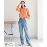 ブラスト加工 ストレート ロールアップストレートデニム | ad thie | 詳細画像9 