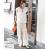 裏地付き・総レース イージーパンツ | ad thie | 詳細画像2