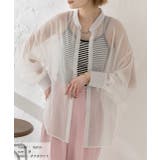 オフホワイト | バンドカラー シアーシャツ | ad thie