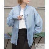 ブルー | バンドカラー シアーシャツ | ad thie