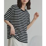 ボーダー×ブラック | 柔らかコットン100％ 無地 シンプルTシャツ | ad thie