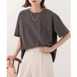チャコール | 柔らかコットン100% 無地 シンプルTシャツ | ad thie