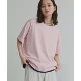 ピンク | 柔らかコットン100％ 無地 シンプルTシャツ | ad thie