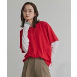 レッド | 柔らかコットン100％ 無地 シンプルTシャツ | ad thie
