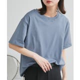 ブルーグレー | 柔らかコットン100% 無地 シンプルTシャツ | ad thie
