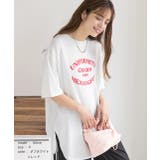 裾ラウンド・オーバーサイズロゴプリントTシャツ | ad thie | 詳細画像4 