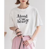 オフホワイト×ブラック | 柔らかコットン100％ ロゴプリントTシャツ | ad thie