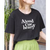 ブラック | 柔らかコットン100％ ロゴプリントTシャツ | ad thie