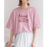 ローズピンク | 柔らかコットン100％ ロゴプリントTシャツ | ad thie