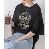 裾ラウンド・オーバーサイズ キャンプモチーフロゴTシャツ | ad thie | 詳細画像15 