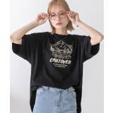 裾ラウンド・オーバーサイズ キャンプモチーフロゴTシャツ | ad thie | 詳細画像17 