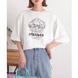 裾ラウンド・オーバーサイズ キャンプモチーフロゴTシャツ | ad thie | 詳細画像6 