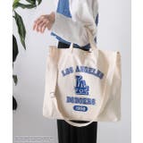 ロサンゼルス・ドジャース(アイボリー) | アソートデザイン ショルダー付きトートバッグ | ad thie