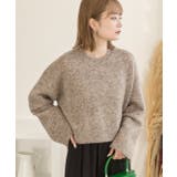 ふんわり・ブークレ ショートニットプルオーバー | ad thie | 詳細画像32 