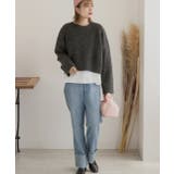 ふんわり・ブークレ ショートニットプルオーバー | ad thie | 詳細画像53 