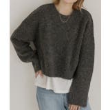 ふんわり・ブークレ ショートニットプルオーバー | ad thie | 詳細画像55 