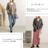 ふんわり・ブークレ Vネックニットプルオーバー | ad thie | 詳細画像17 