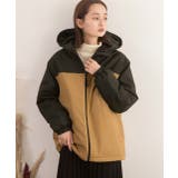 バイカラー・中綿 フード付きパーカー | ad thie | 詳細画像12 