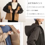バイカラー・中綿 フード付きパーカー | ad thie | 詳細画像15 