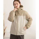 バイカラー・中綿 フード付きパーカー | ad thie | 詳細画像5 