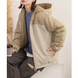 バイカラー・中綿 フード付きパーカー | ad thie | 詳細画像6 