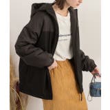 バイカラー・中綿 フード付きパーカー | ad thie | 詳細画像9 