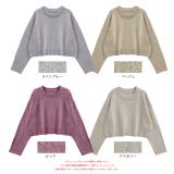 クルーネック  ショート メランジニット | ad thie | 詳細画像22 