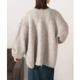 オーバーシルエット ふんわりシャギーニットカーデ | ad thie | 詳細画像13 