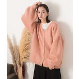 オーバーシルエット ふんわりシャギーニットカーデ | ad thie | 詳細画像3 