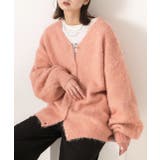 ピンク | オーバーシルエット ふんわりシャギーニットカーデ | ad thie