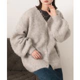 ライトグレー | オーバーシルエット ふんわりシャギーニットカーデ | ad thie