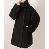 ブラック | シャギースタンドカラーコート | ad thie