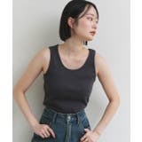 チャコール | ベーシック クルーネックタンクトップ | ad thie
