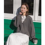 切りっぱなし Vネックプルオーバー | ad thie | 詳細画像32