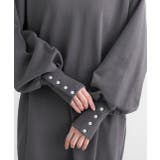 ボタンデザイン ボリュームスリーブワンピース | ad thie | 詳細画像33 