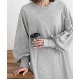 ボタンデザイン ボリュームスリーブワンピース | ad thie | 詳細画像9 