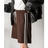 ブラウン | サイドライン スムースショートパンツ | ad thie