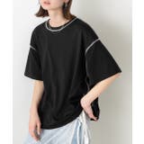 配色ステッチ スムースTシャツ | ad thie | 詳細画像25 