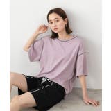 配色ステッチ スムースTシャツ | ad thie | 詳細画像37 