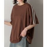 ブラウン | サイドライン スムースTシャツ | ad thie