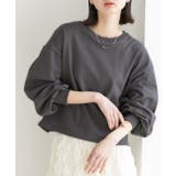 チャコール | ボリュームスリーブ ショート丈プルオーバー | ad thie