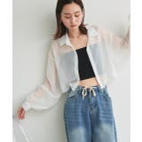 シアーショート丈シャツ | ad thie | 詳細画像9