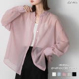 バンドカラー オーバーサイズシアーシャツ | ad thie | 詳細画像1